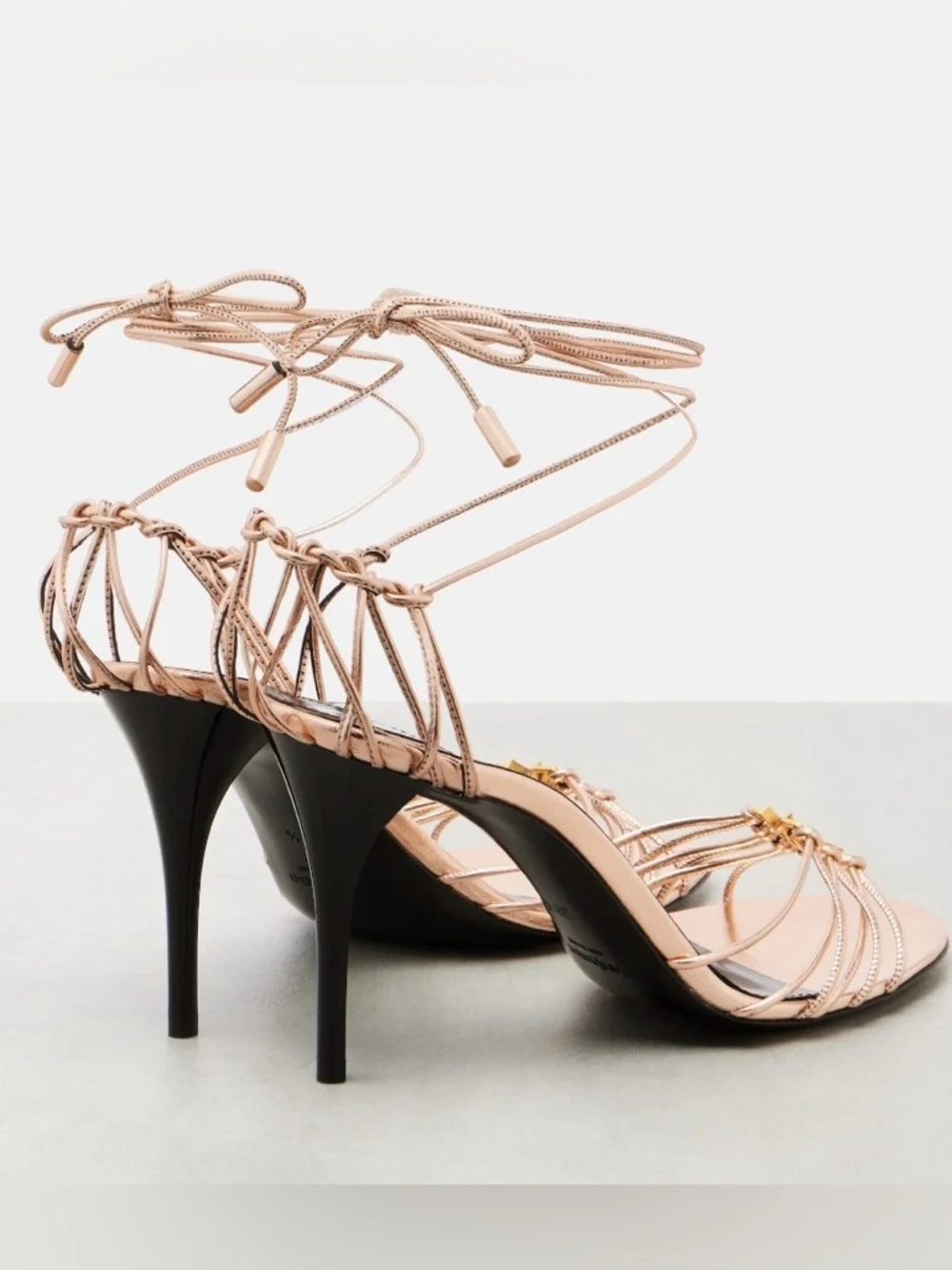 SAINT LAURENT Babylone 90 YSL logo strappy heels sandals - Picture 5 of 7